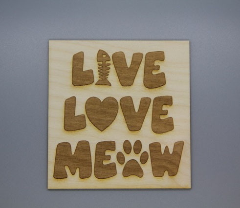 Live, Love, Meow Plaque